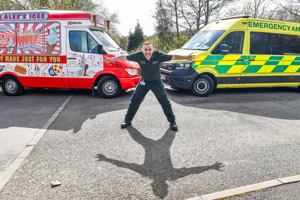 James Shemmeld, from Newcastle-under-Lyme, owns both an independent ambulance service and an ice cream business.