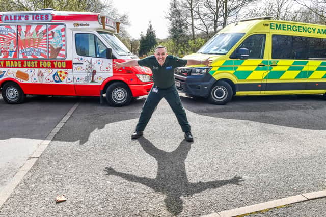 James Shemmeld, from Newcastle-under-Lyme, owns both an independent ambulance service and an ice cream business.