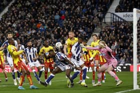 Daryl Dike scores for Albion against Watford