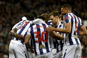 Albion players celebrate in the win over Watford last month
