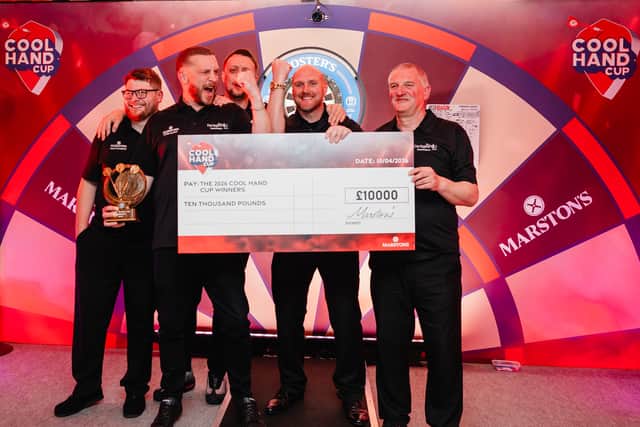 The Dog's Bollogs darts team from Wednesfield