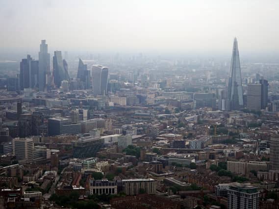 An aerial view of London