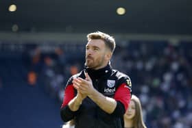 WEST BROMWICH, ENGLAND - APRIL 25: James Morrison Interim Head Coach of West Bromwich Albion leads the players on a lap of appreciation to thank the West Bromwich Albion fans for the support during the season after the 0-0 result that secured Championship safety in the Sky Bet Championship match between West Bromwich Albion and Ipswich Town at The Hawthorns on April 25, 2026 in West Bromwich, United Kingdom. (Photo by Adam Fradgley/West Bromwich Albion FC via Getty Images)
