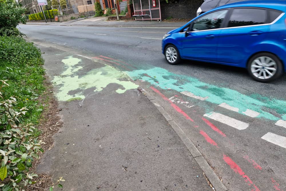 The area around the junction of Oxford Way and Sedgley Road West was covered in sawdust