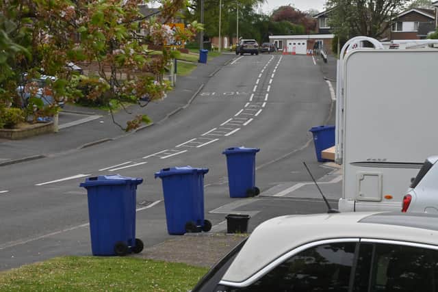 Blue bins in Northway, Sedgley