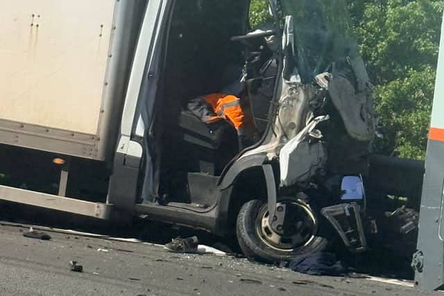 Man 'seriously injured' following M6 crash involving van and lorry near ...