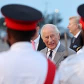 King Charles III on a visit to Bermuda