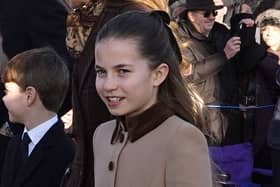 Princess Charlotte attending the Christmas Day morning church service at St Mary Magdalene Church in Sandringham, Norfolk