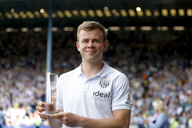 Aune Heggebo with last season’s top scorer gong. (Photo by Adam Fradgley/West Bromwich Albion FC via Getty Images)