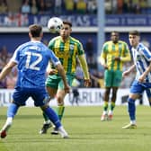 SHEFFIELD, ENGLAND - MAY 2: Tammer Bany of West Bromwich Albion takes on Jerry Yates of Sheffield Wednesday during the Sky Bet Championship match between Sheffield Wednesday and West Bromwich Albion at Hillsborough on May 2, 2026 in Sheffield, United Kingdom. (Photo by Adam Fradgley/West Bromwich Albion FC via Getty Images)