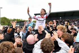 Celebrations as Hednesford Town FC are promoted!