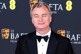 Sir Christopher Nolan on the red carpet for the British Academy Film Awards 2024
