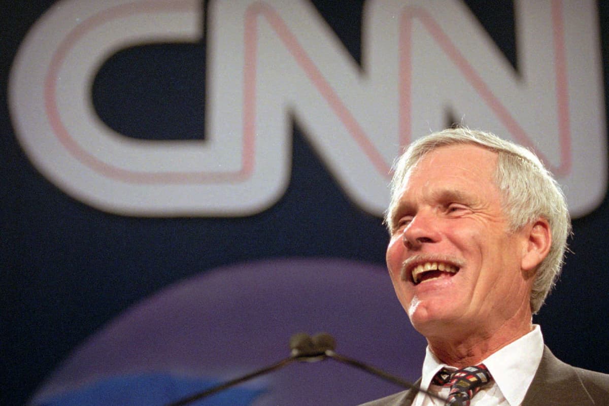 CNN founder Ted Turner, brash and outspoken television pioneer ...