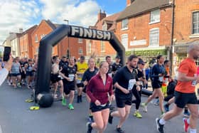 Runners setting off in the Shifnal 10k.