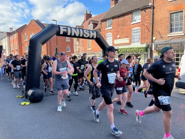 The runners were cheered on by supporters