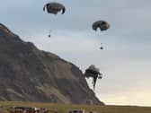 Equipment is landed on the island