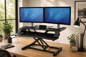 Convert any desk into a sit/stand desk with this handy workstation