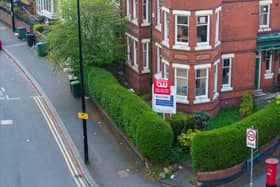 Aerial close up of frontage of the building - 368-372 High Street, Smethwick