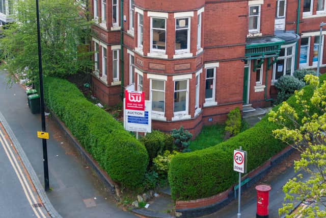Aerial close up of frontage of the building - 368-372 High Street, Smethwick