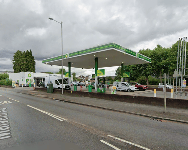 The BP Garage on Malvern Road, near to where the dog was found