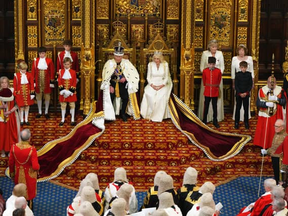 Imperial State Robe In Pictures: Pomp, pageantry and political intrigue at opening of ...