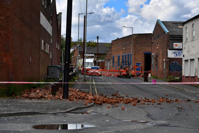 Scene of a big fire at a factory off Walsall Street, Wolverhampton.
