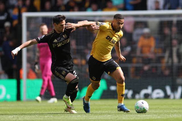Joao Gomes’ final game for Wolves came against Fulham at Molineux