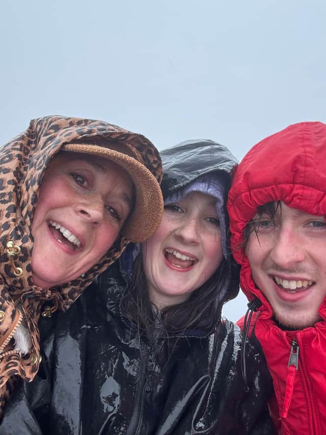 Vicky, Daisy and Alfie O'Connor joined the team on the climb