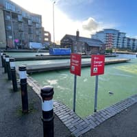Duckweed in Walsall town centre canal basin cleared as safety review under way