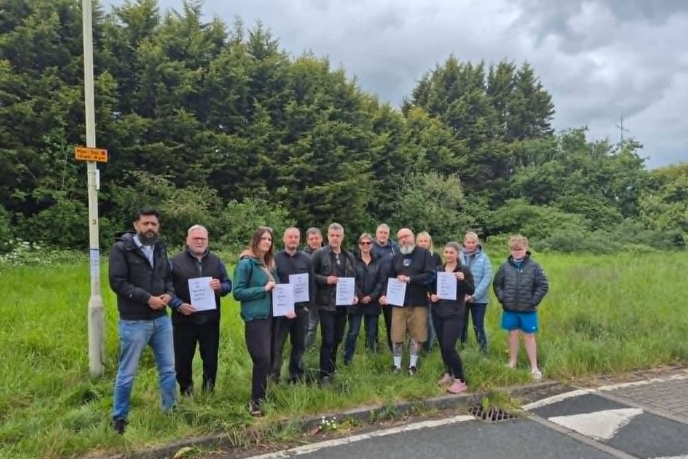 Residents, councillors and MP Cat Eccles on green space in Amblecote which has been earmarked for a new office block