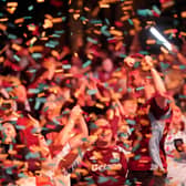 Aston Villa fans celebrate