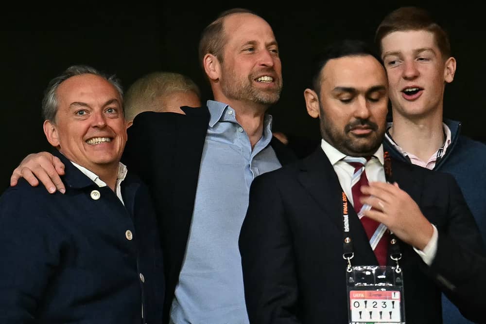 Prince William, Prince of Wales at the Uefa Europa League final between SC Freiburg and Aston Villa at Besiktas Park in Istanbul 