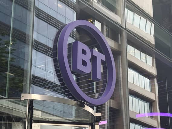 BT logo on its offices