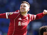 Liverpool’s Andy Robertson celebrates