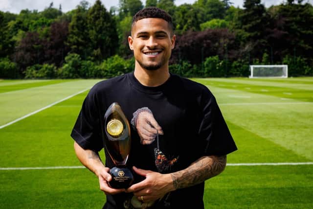 Joao Gomes with his players’ player of the season award