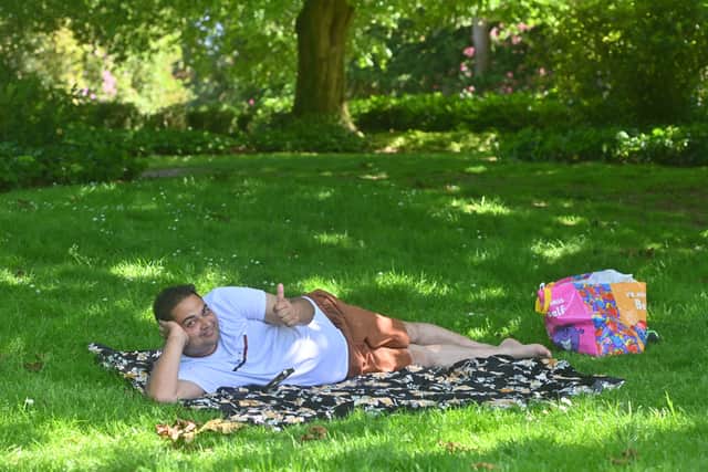 Sanjeev Chadha was spotted enjoying the sun