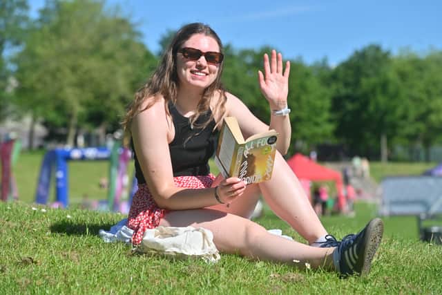 Megan Stevenson, aged 23, from Albrighton, was enjoying a nice book