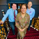 Gary Stevens (Theatre Manager At The Gatehouse Theatre), Councillor Gillian Pardesi and Alistair Gould (Area Manager for Freedom Leisure) welcome news of the funding