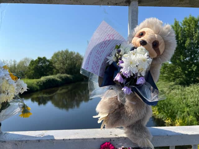 Tributes at Kingsbury Water Park to Lilliana after her body was pulled from the water on Monday (May 25)