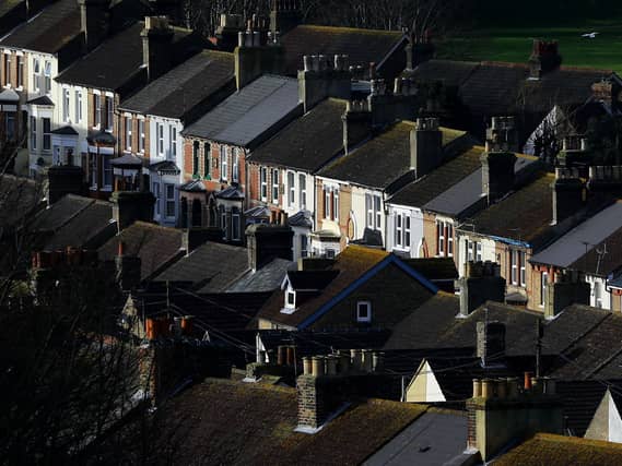 A view of houses across Dover in Kent