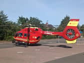 An air ambulance and emergency services were spotted at a Tesco car park on Saturday morning (30 May).