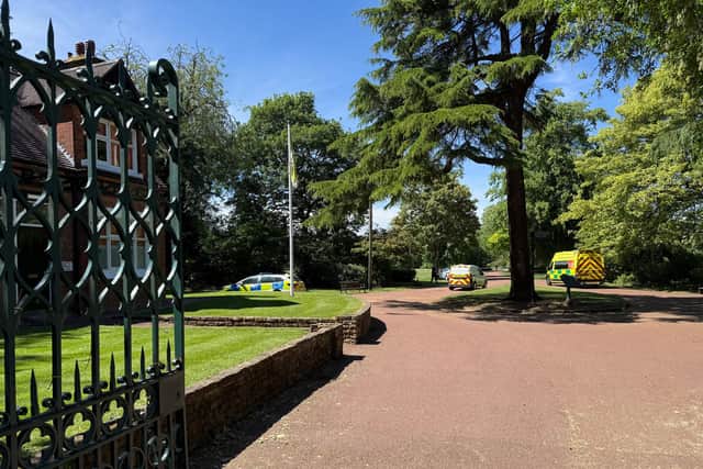 Car crash at West Park in Wolverhampton.