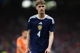 Tyler Fletcher playing for Scotland