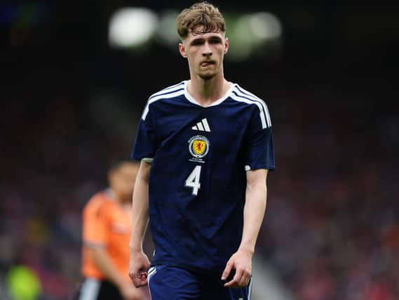 Tyler Fletcher playing for Scotland