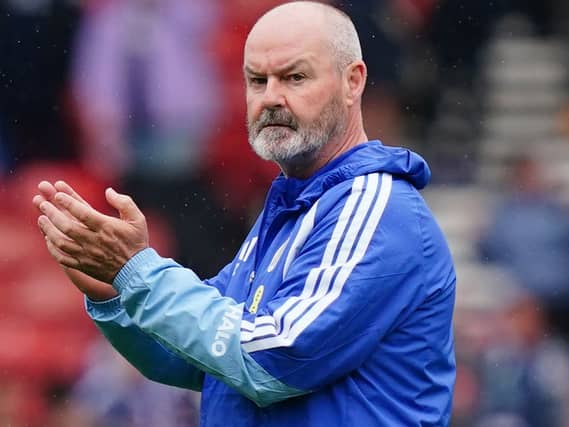 Scotland manager Steve Clarke applauds the fans at Hampden