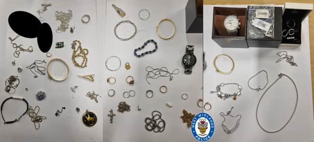 Appeal to trace owners of jewellery and watches recovered in Birmingham