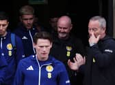 Scotland manager Steve Clarke and the players leave the team hotel in Glasgow before departing for the World Cup