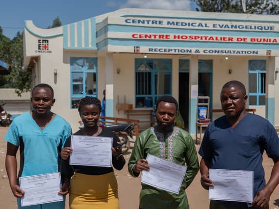 Healthcare workers who have recovered from Ebola