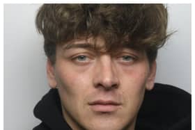 A man who ran off after viciously assaulting a woman has been jailed.