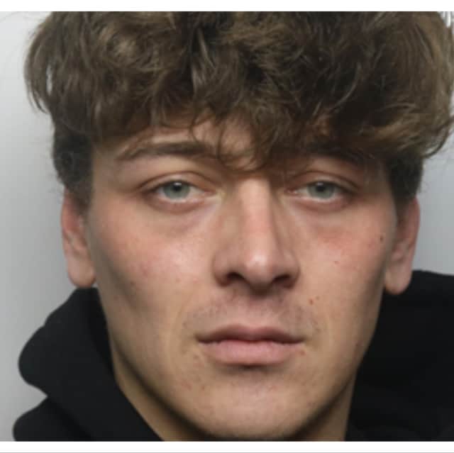A man who ran off after viciously assaulting a woman has been jailed.